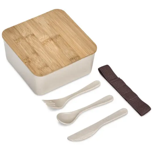 Okiyo Wani Wheat Straw & Bamboo Lunch Box Unbranded